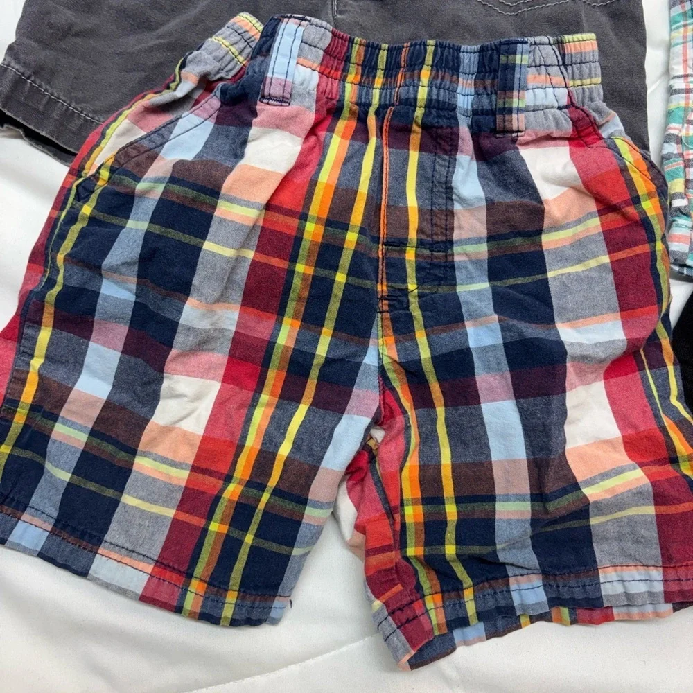 Set of 4 Variety brands boys 2T shorts- Plaid, strips, black and gray